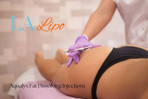Woman having fat dissolving injections Richmond upon Thames on thighs