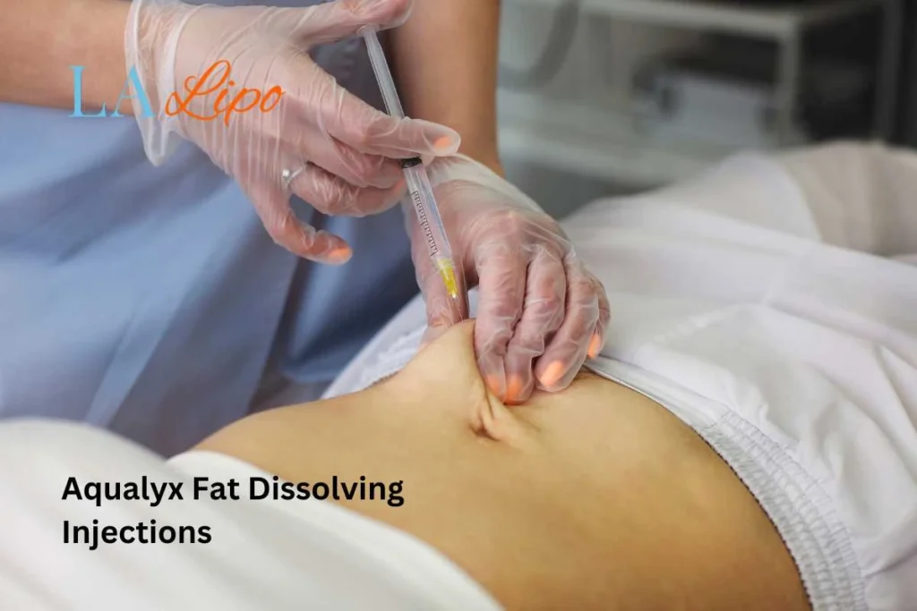 woman having fat dissolving injections Richmond upon Thames in the stomach