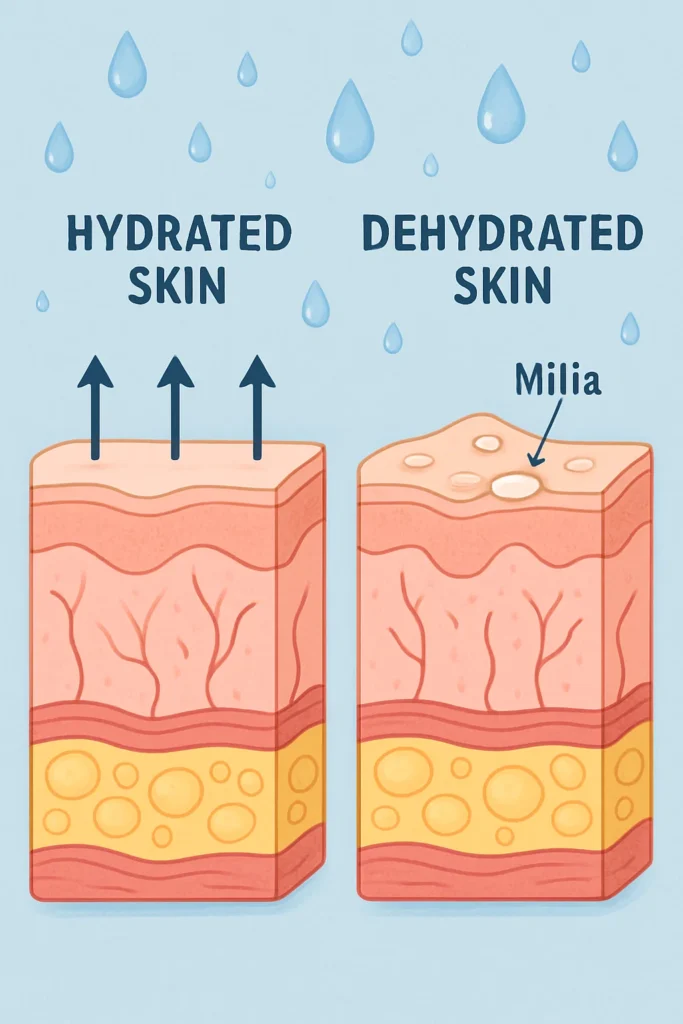 The importance of hydration and milia production Richmond upon Thames