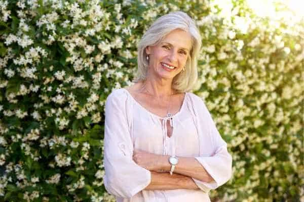 Older woman happy with urinary incontinence treatment Richmond upon Thames